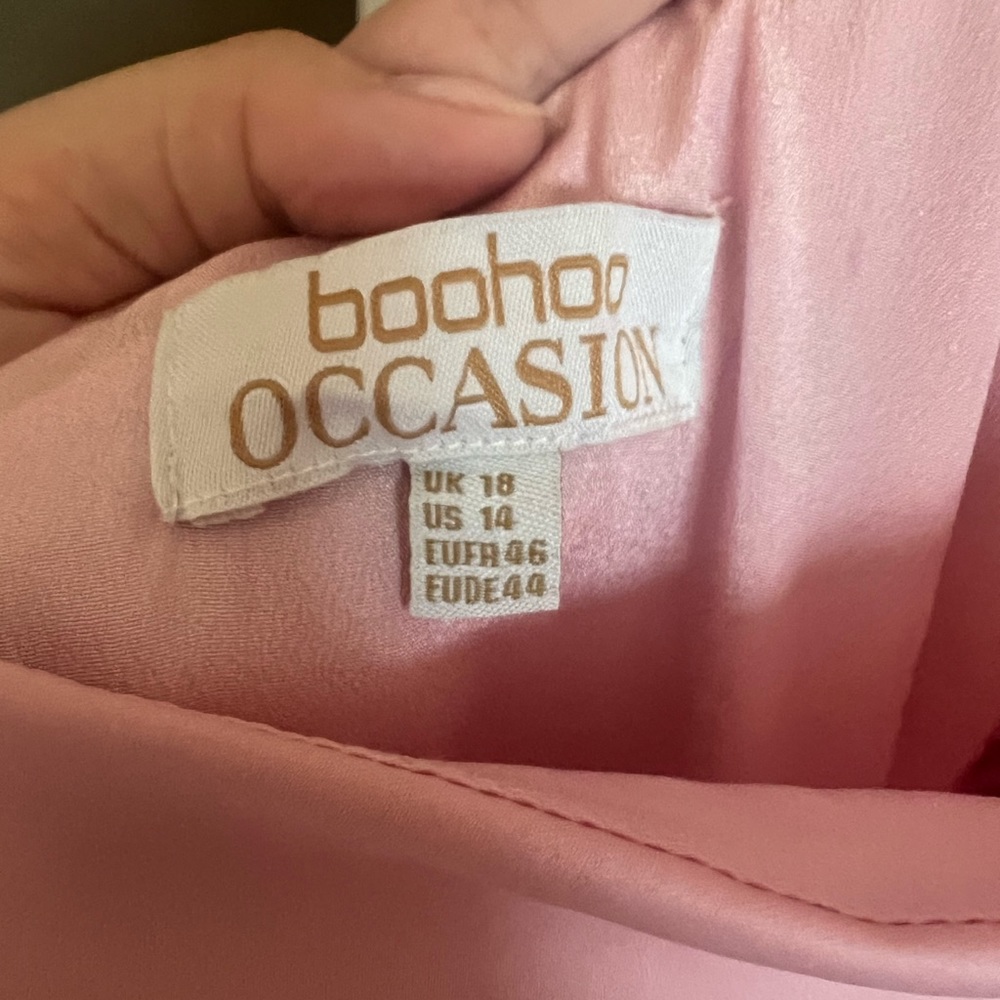 Pink Ruffle Formal Dress